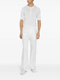 Dolce & Gabbana logo-embroidered silk knitted top