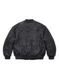 Supreme embroidered leather jacket