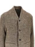 Emporio Armani bouclé-knit single-breasted jacket